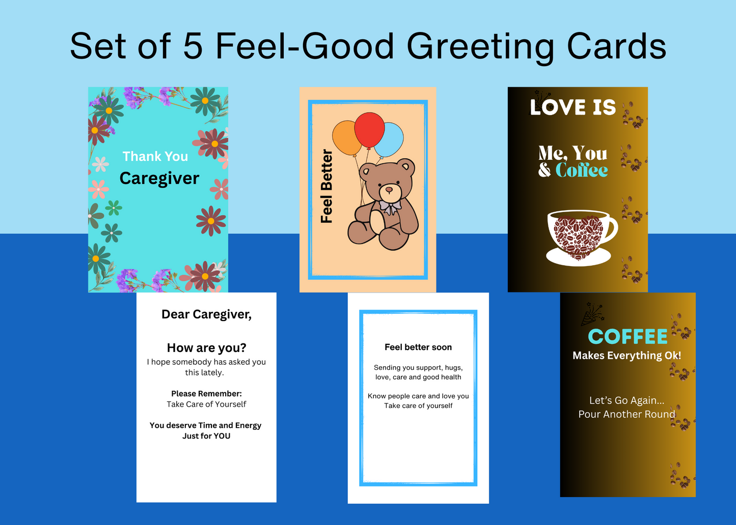 Set of 5 Feel-Good Cards