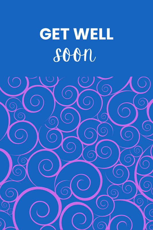 Blue Get Well Card