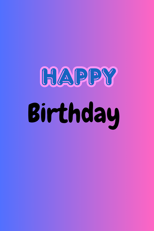 Multi-color  Birthday Card