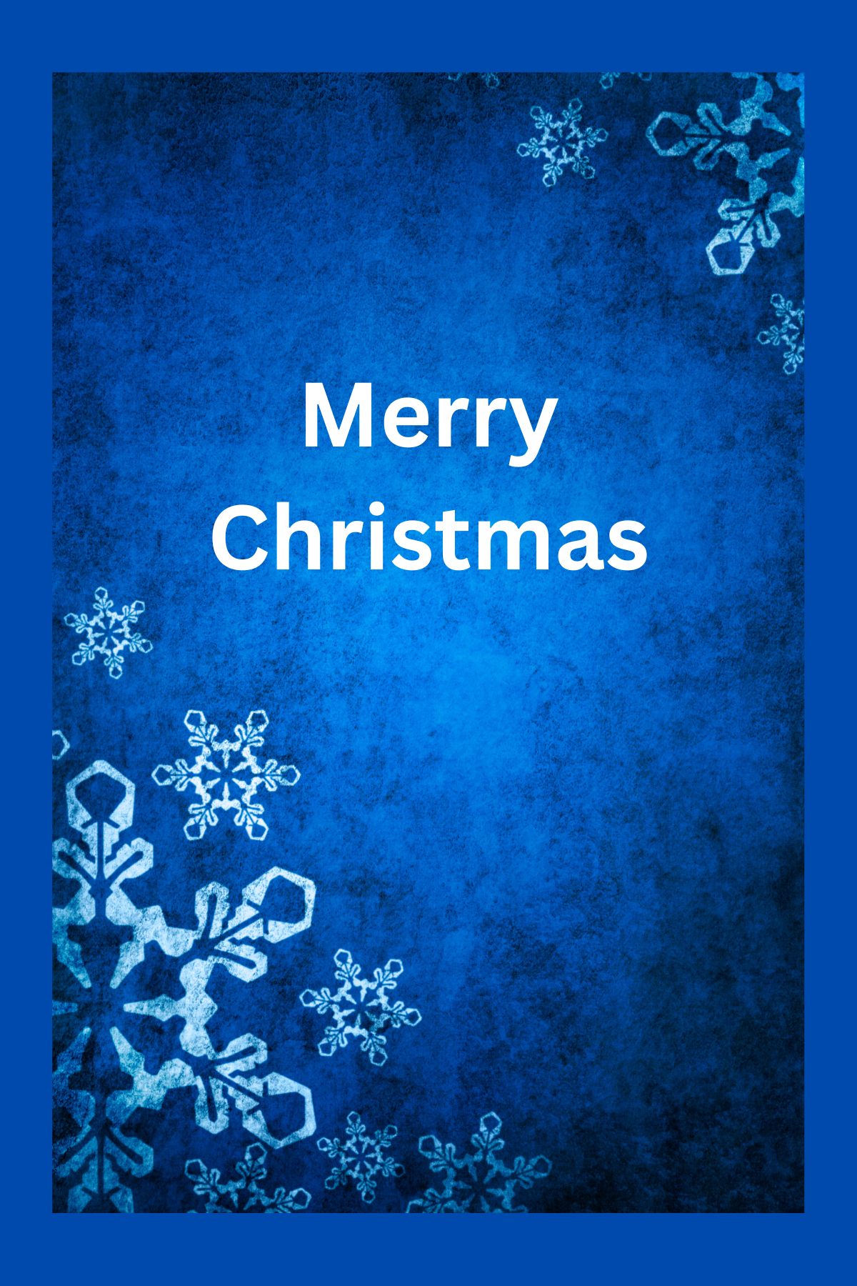 Blue Crystal Pattern Christmas Card