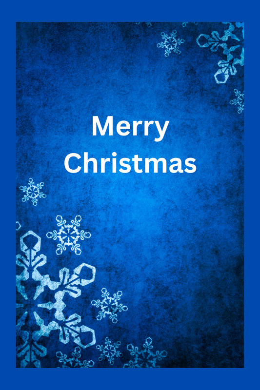 Blue Crystal Pattern Christmas Card