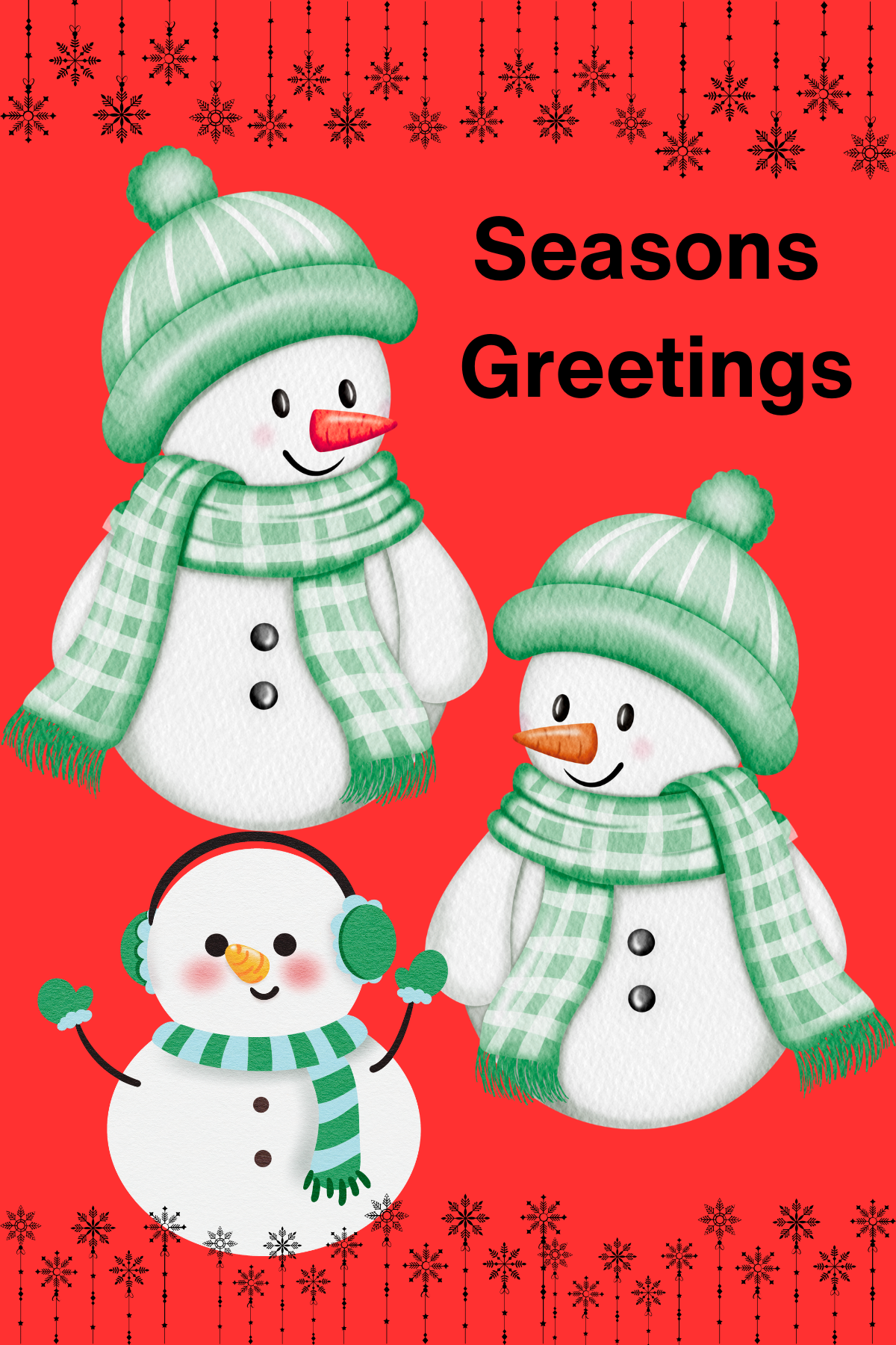 Snowman Christmas Greeting card