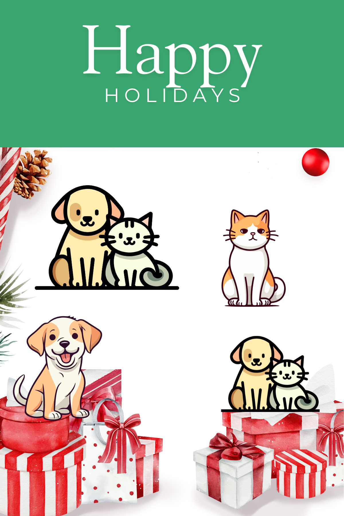 Cats & Dogs Holiday Card