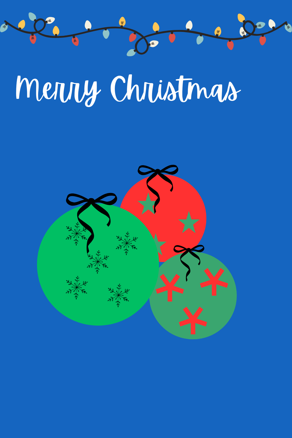 Holiday Balloons Christmas Card
