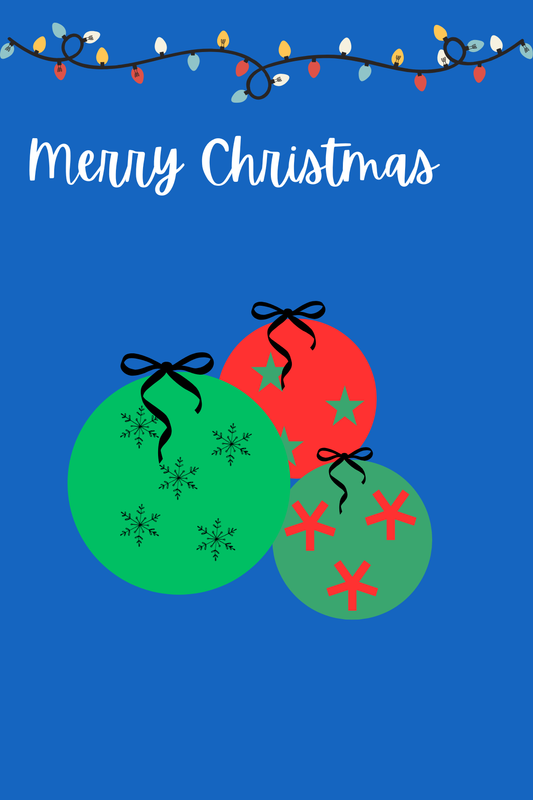 Holiday Balloons Christmas Card