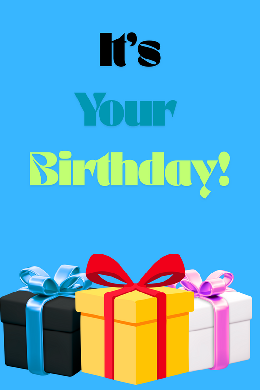 Sky Blue Birthday Card