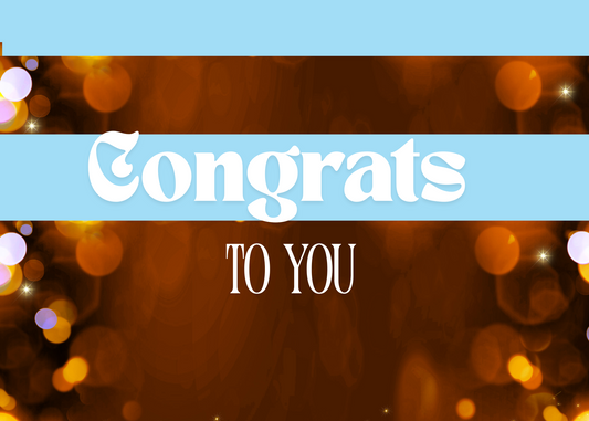 Bright Lights Brown Congrats Card