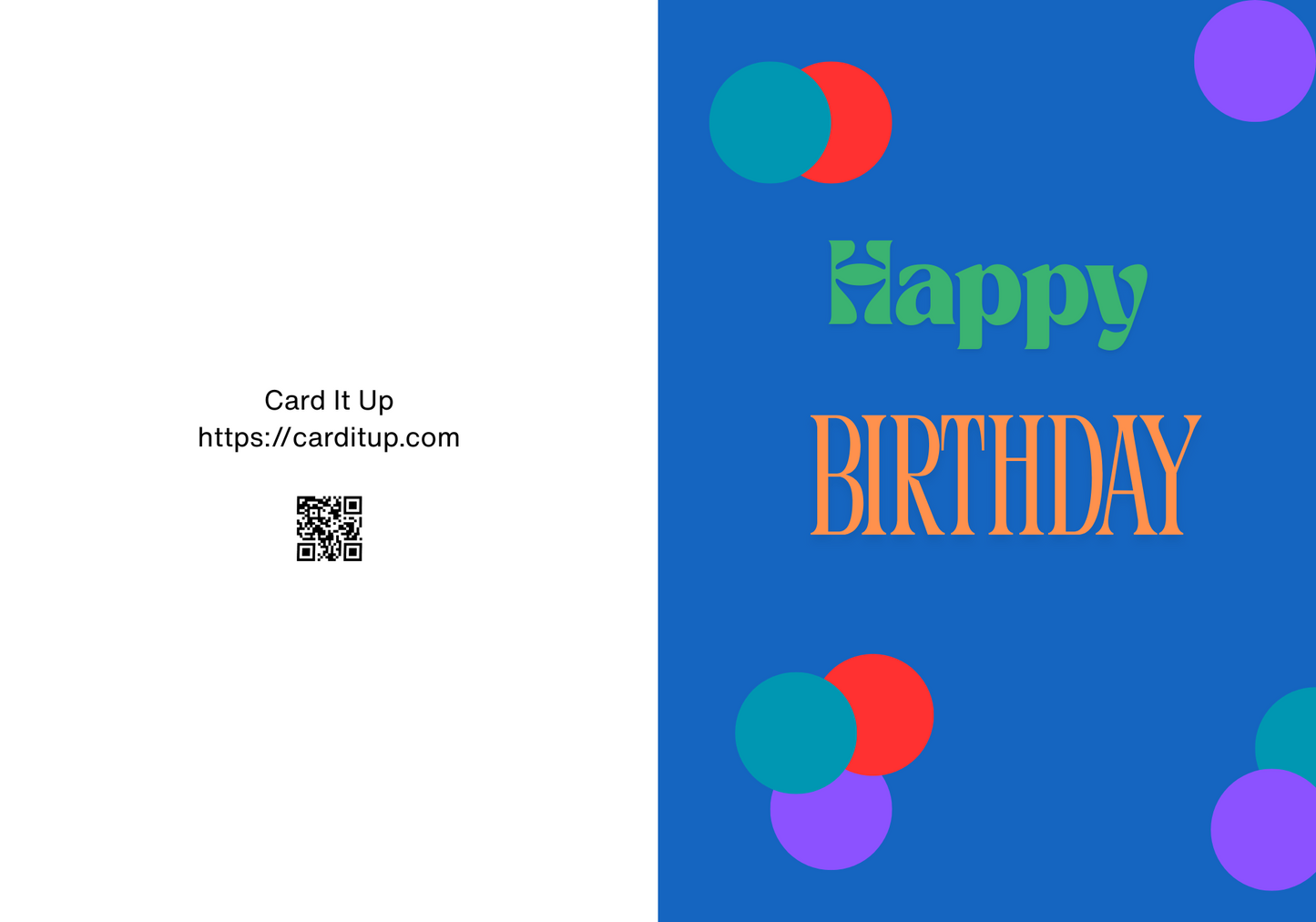Bright and Blue Birthday Card