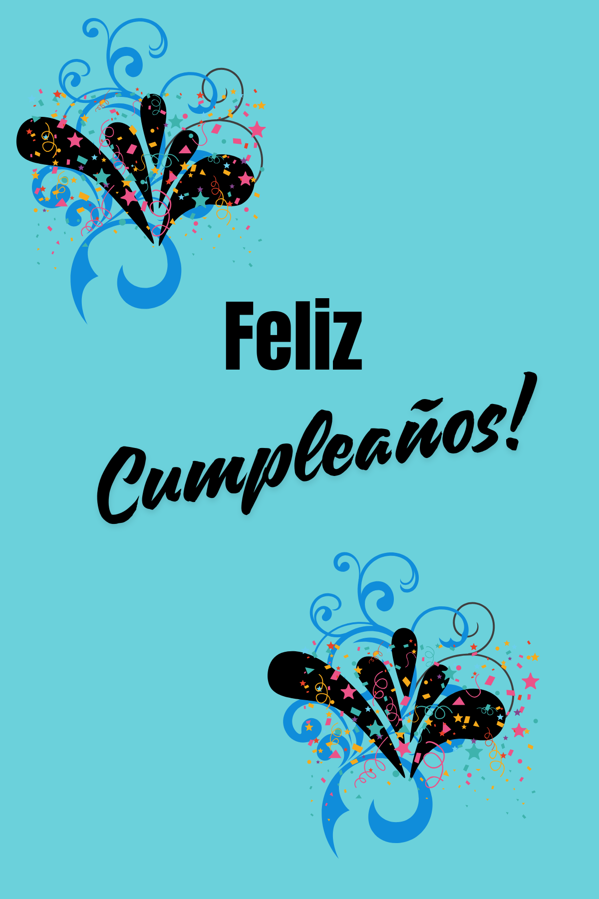 Colorful Spanish Birthday Card
