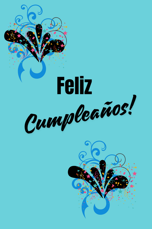 Colorful Spanish Birthday Card