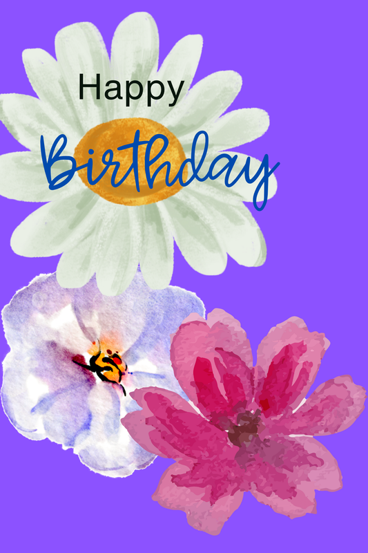 Birthday Card Purple