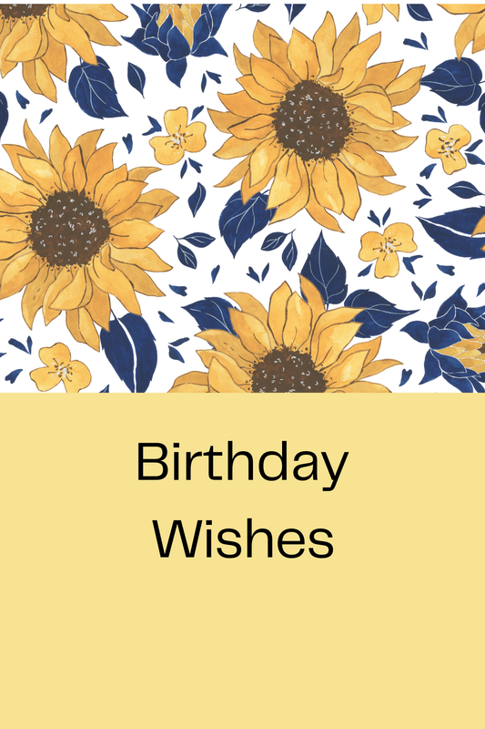 Happy Birthday Sunflower Card