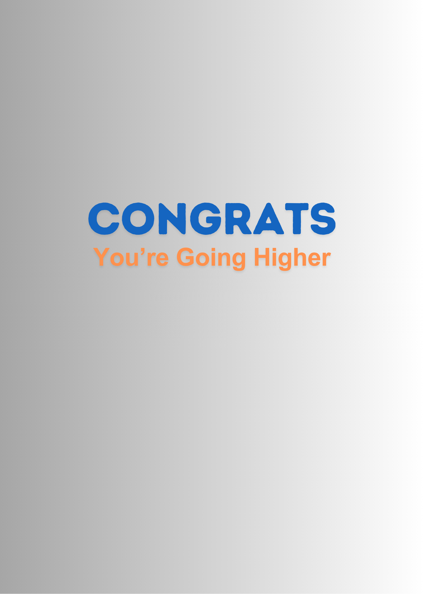 Gray Congratulations Card