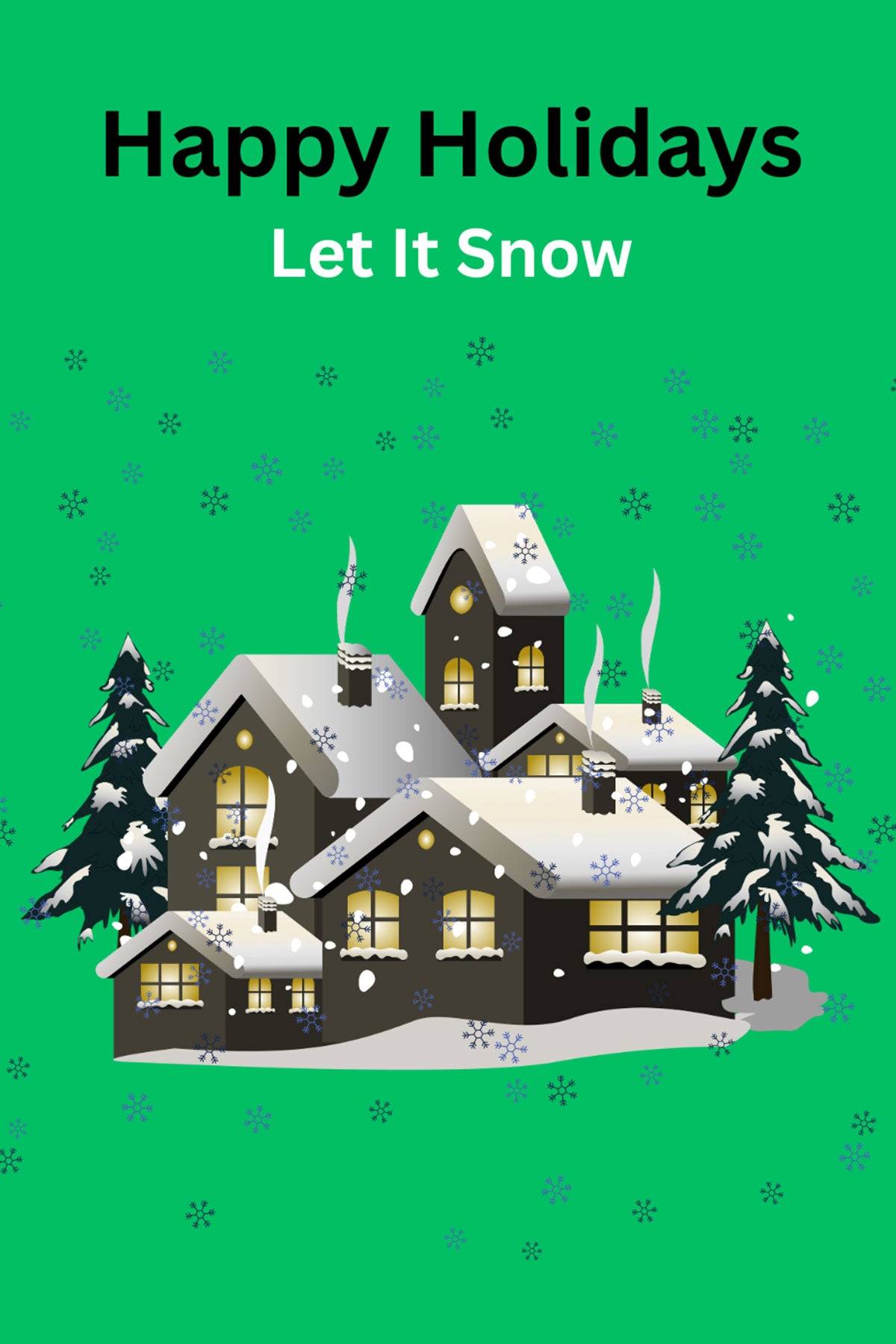 Let It Snow Holiday Greeting card